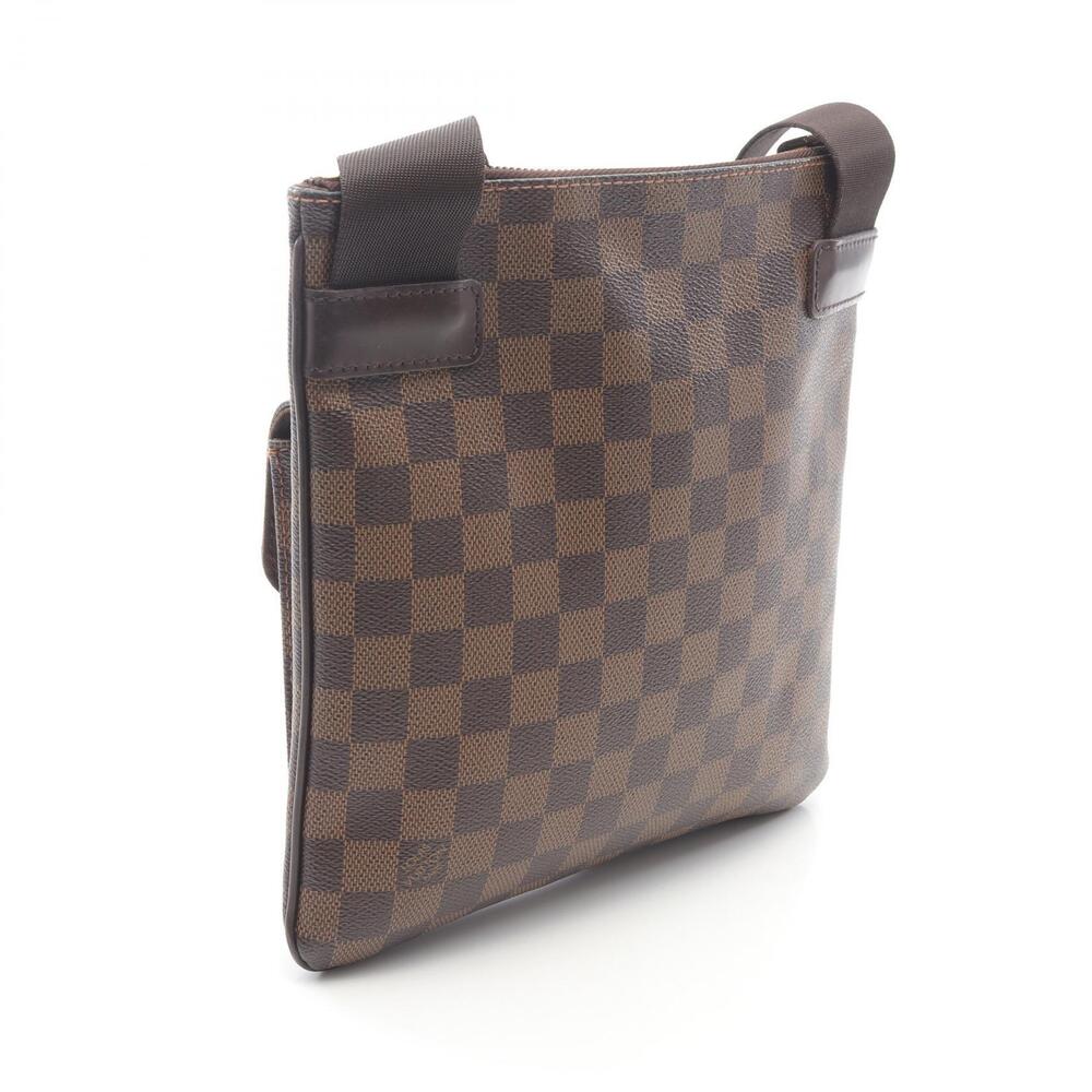 Louis Vuitton Pochette Bag Damier Melville Leather Canvas Brown Shoulder